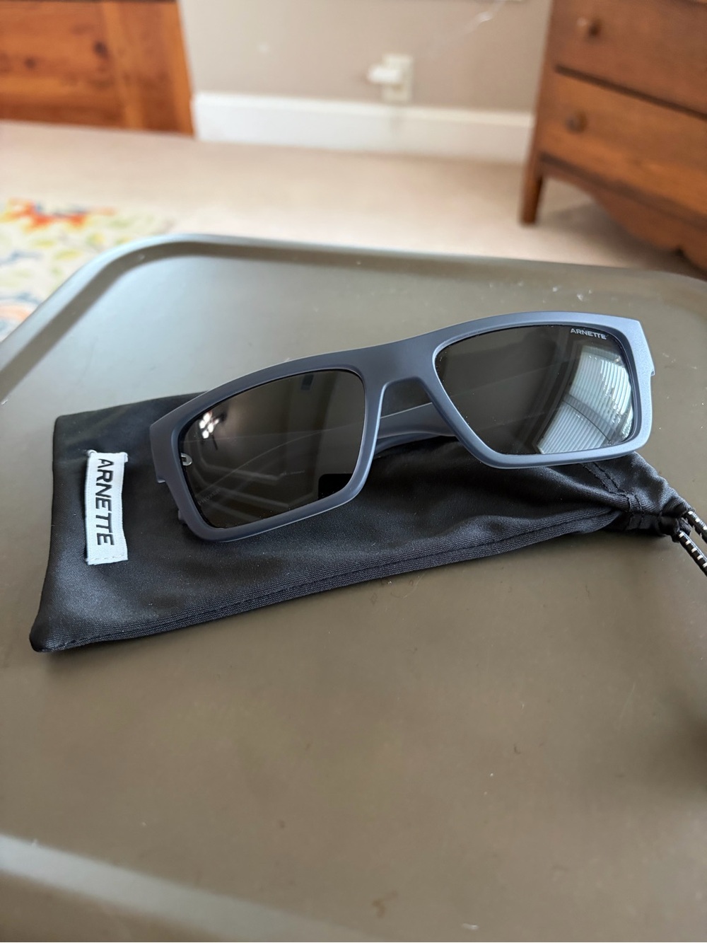 Arnette “Phoxer” Men’s Frosted Matte grey Rectangle Sunglasses